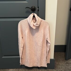 LOFT Pink Knit Cowl Neck Sweater